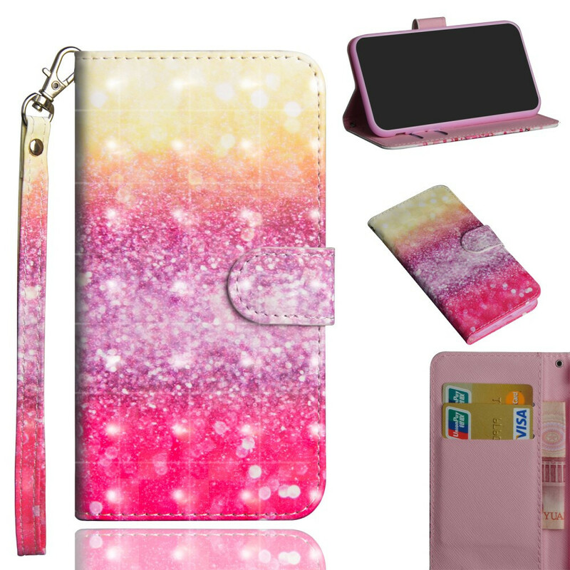 Housse Xiaomi Redmi 9A Dégradé Paillettes Magenta Housse Xiaomi Redmi 9A Dégradé Paillettes Magenta