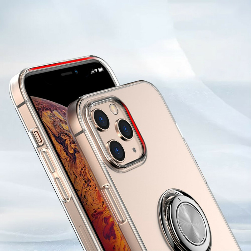 Coque iPhone 12 Transparente avec Anneau-Support