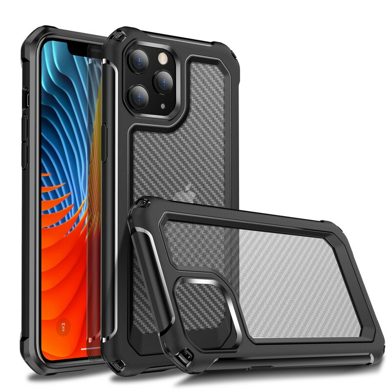 Coque iPhone 12 Transparente Texture Fibre Carbone Coque iPhone 12 Transparente Texture Fibre Carbone