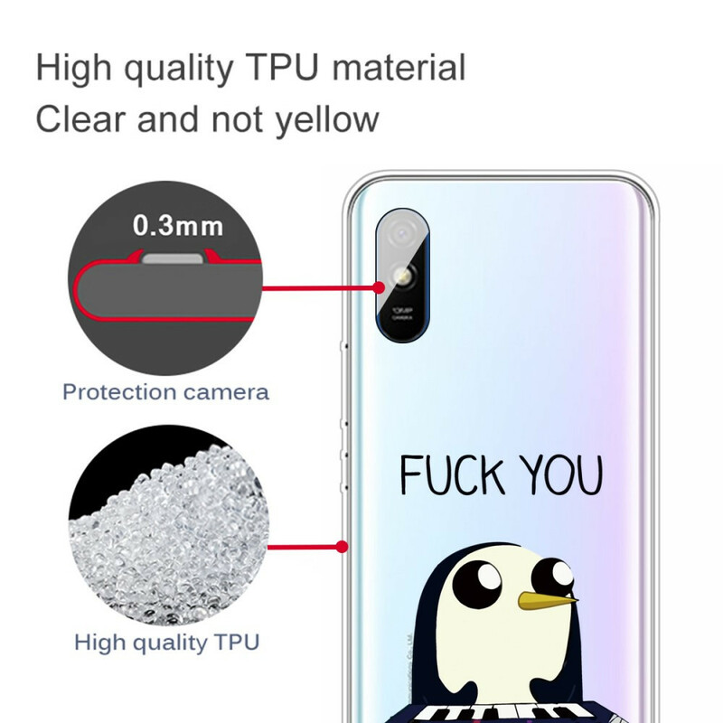 Coque Xiaomi Redmi 9A Pingouin Fuck You