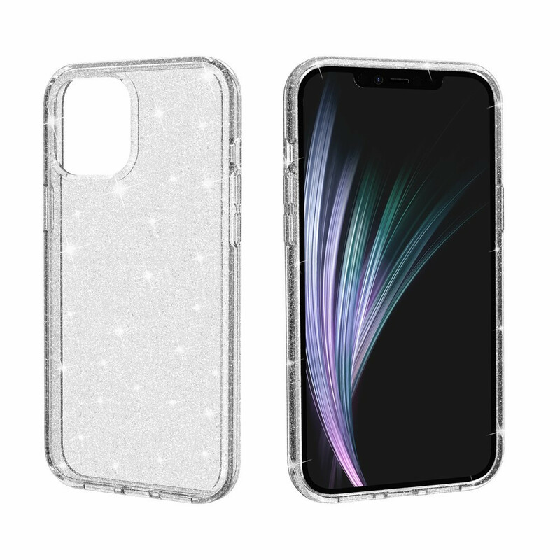 Coque iPhone 12 Transparente Paillettes