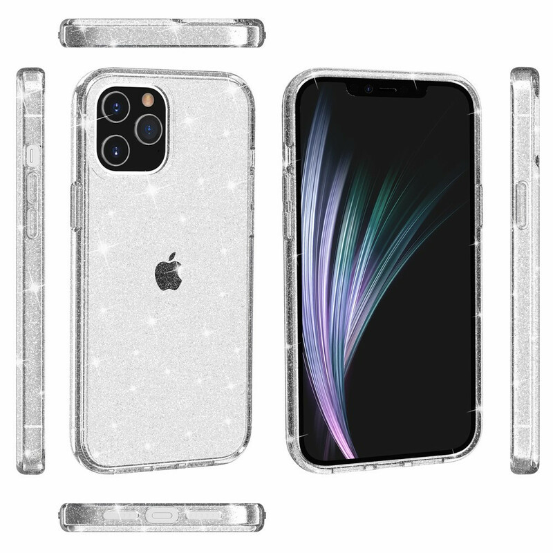 Coque iPhone 12 Transparente Paillettes Coque iPhone 12 Transparente Paillettes