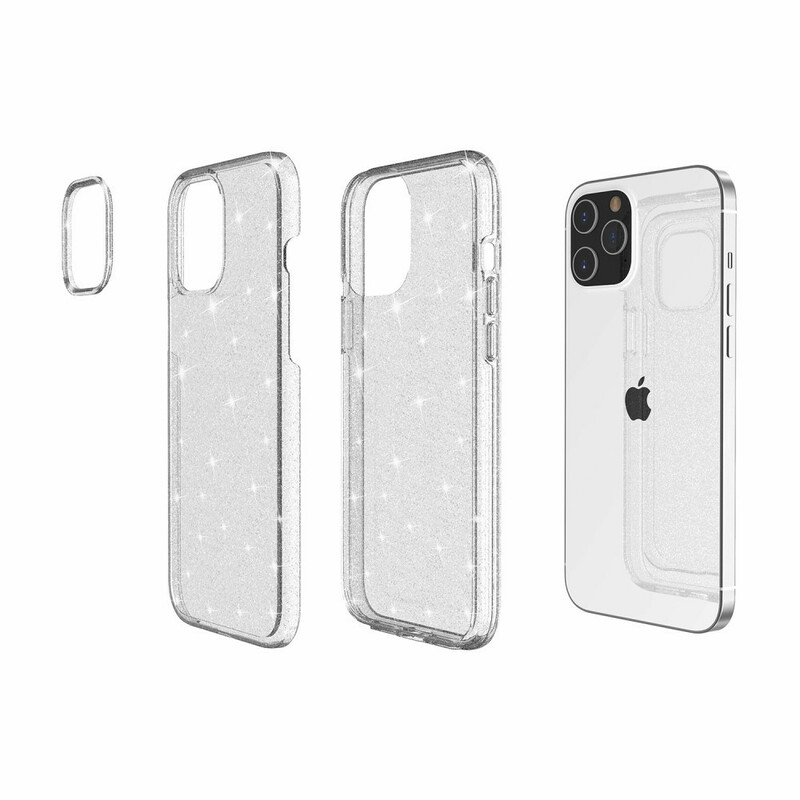 Coque iPhone 12 Transparente Paillettes