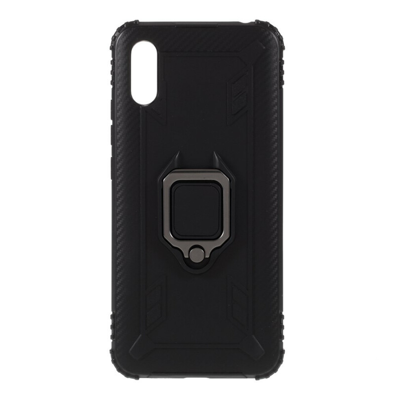 Coque Xiaomi Redmi 9A Ring Style Fibre Carbone Coque Xiaomi Redmi 9A Ring Style Fibre Carbone
