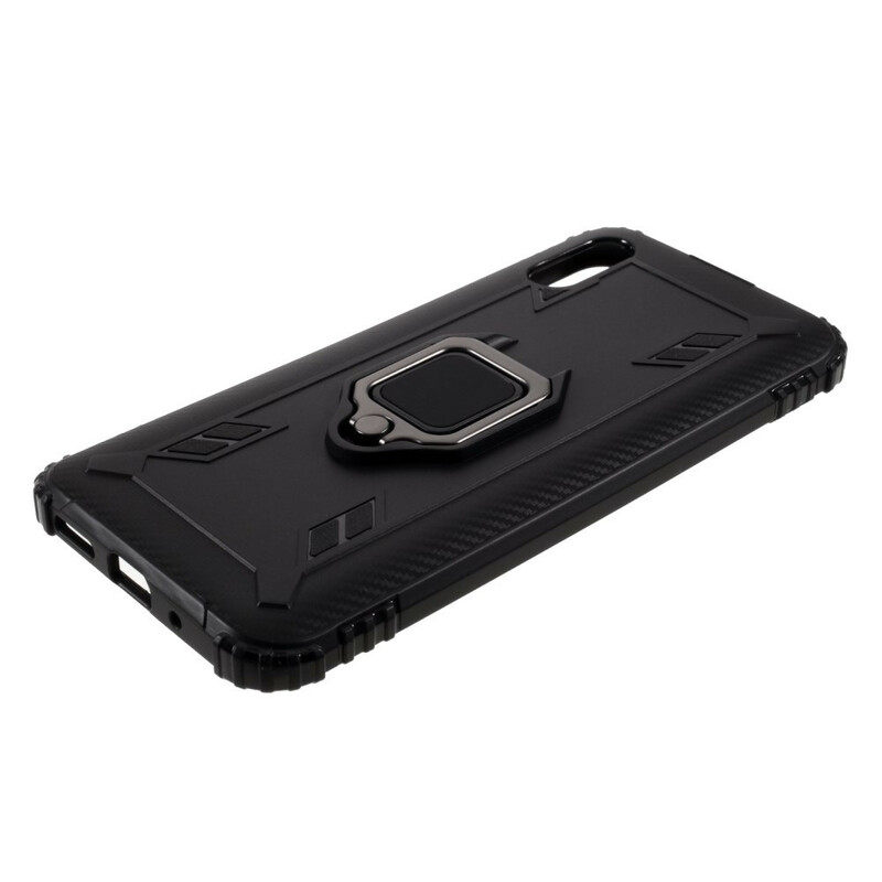 Coque Xiaomi Redmi 9A Ring Style Fibre Carbone Coque Xiaomi Redmi 9A Ring Style Fibre Carbone