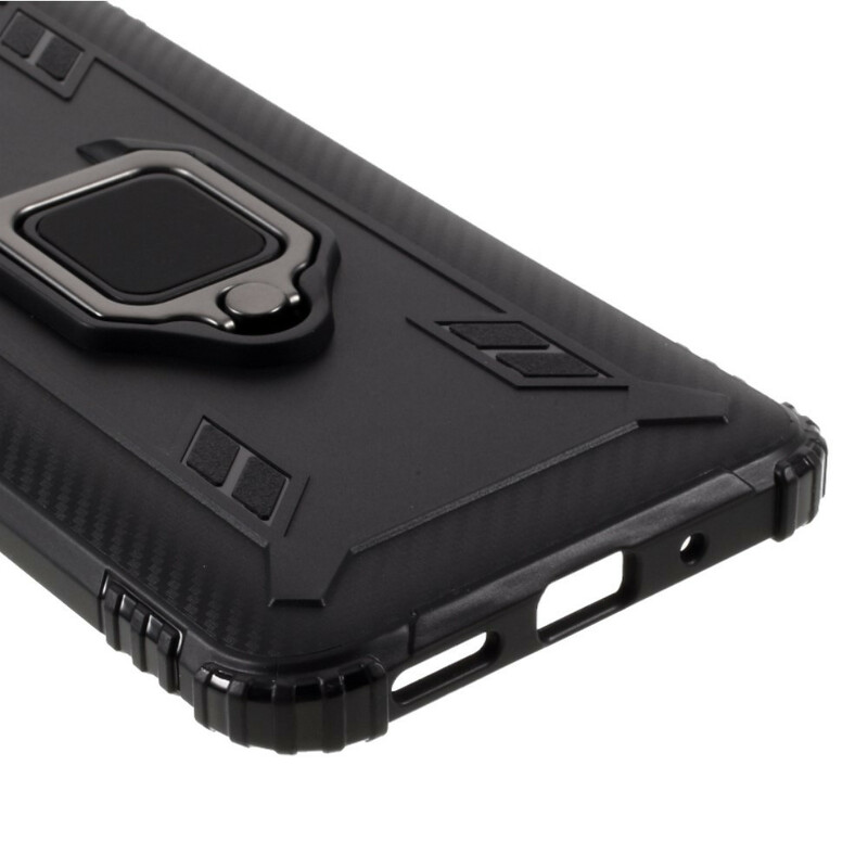 Coque Xiaomi Redmi 9A Ring Style Fibre Carbone Coque Xiaomi Redmi 9A Ring Style Fibre Carbone