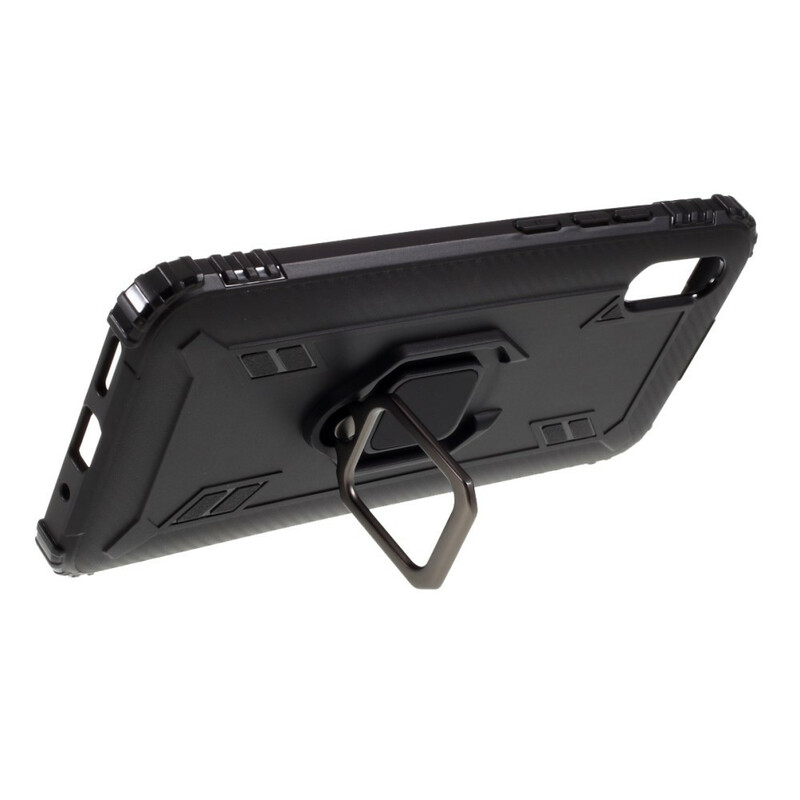 Coque Xiaomi Redmi 9A Ring Style Fibre Carbone Coque Xiaomi Redmi 9A Ring Style Fibre Carbone