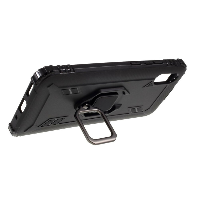 Coque Xiaomi Redmi 9A Ring Style Fibre Carbone Coque Xiaomi Redmi 9A Ring Style Fibre Carbone