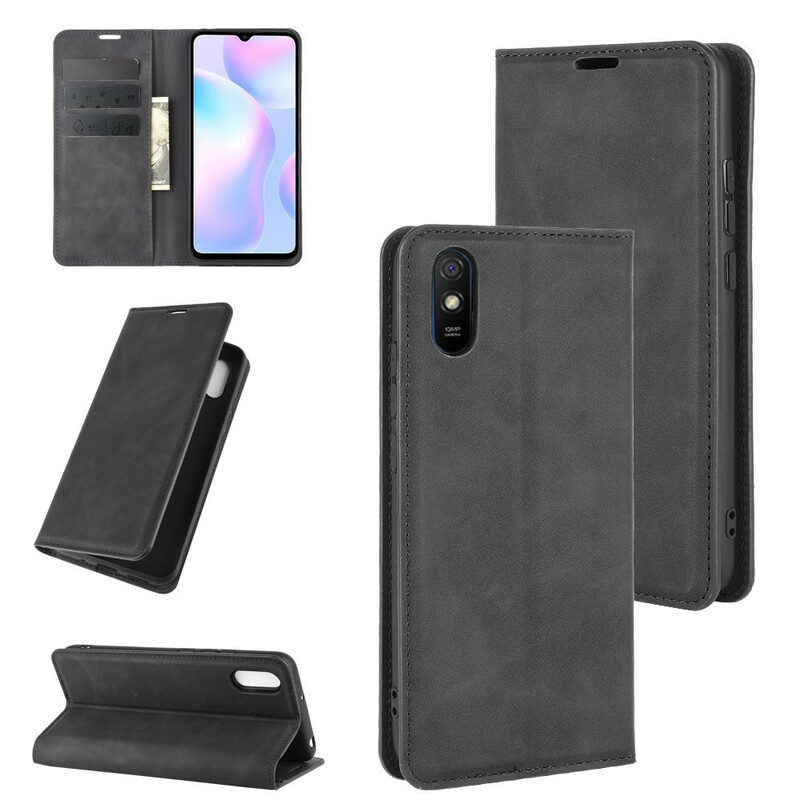 Flip Cover Xiaomi Redmi 9A Effet Cuir Douceur Flip Cover Xiaomi Redmi 9A Effet Cuir Douceur