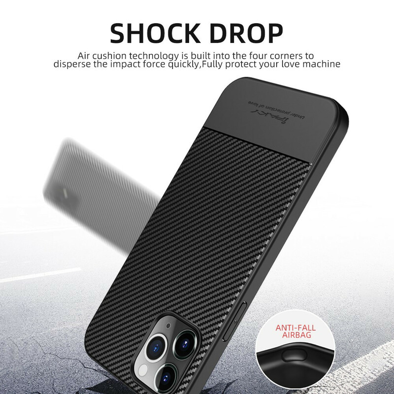 Coque iPhone 12 IPAKY Fibre Carbone Coque iPhone 12 IPAKY Fibre Carbone