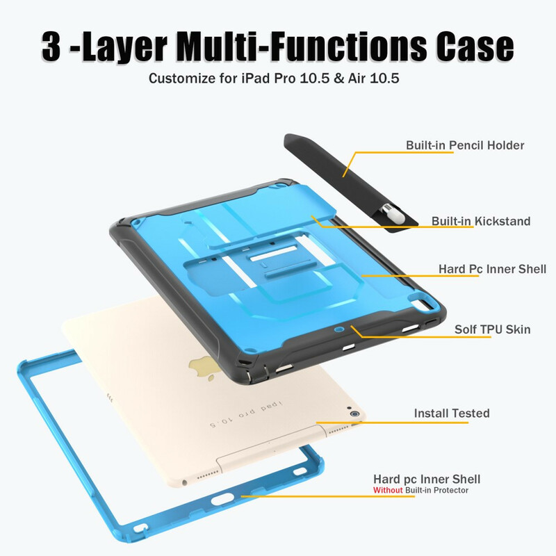 Coque iPad Air 10.5" (2019) Warrior avec Support Coque iPad Air 10.5" (2019) Warrior avec Support