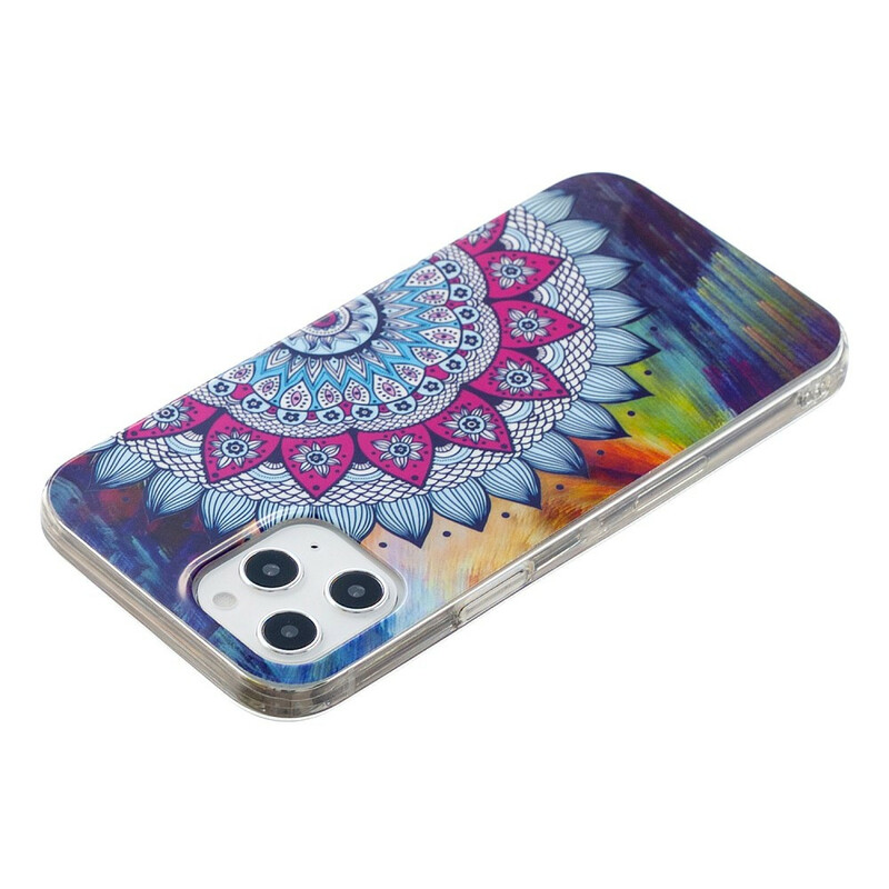 Coque iPhone 12 Pro Max Mandala Coloré Fluorescente Coque iPhone 12 Pro Max Mandala Coloré Fluorescente