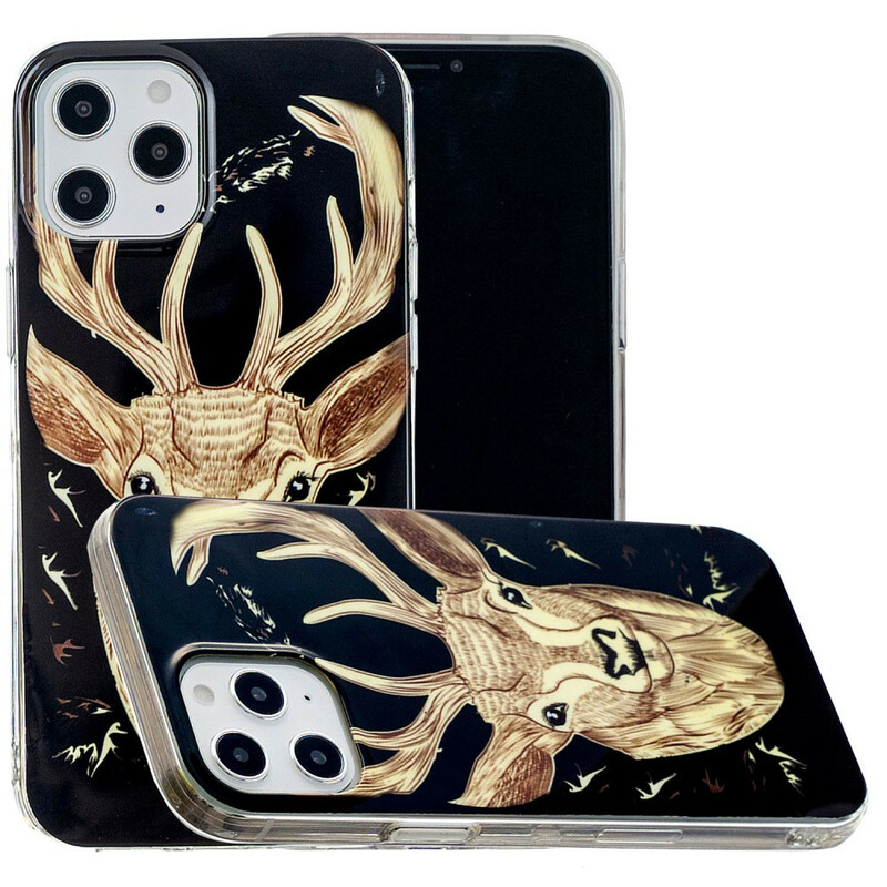 Coque iPhone 12 Pro Max Cerf Majestueux Fluorescente Coque iPhone 12 Pro Max Cerf Majestueux Fluorescente