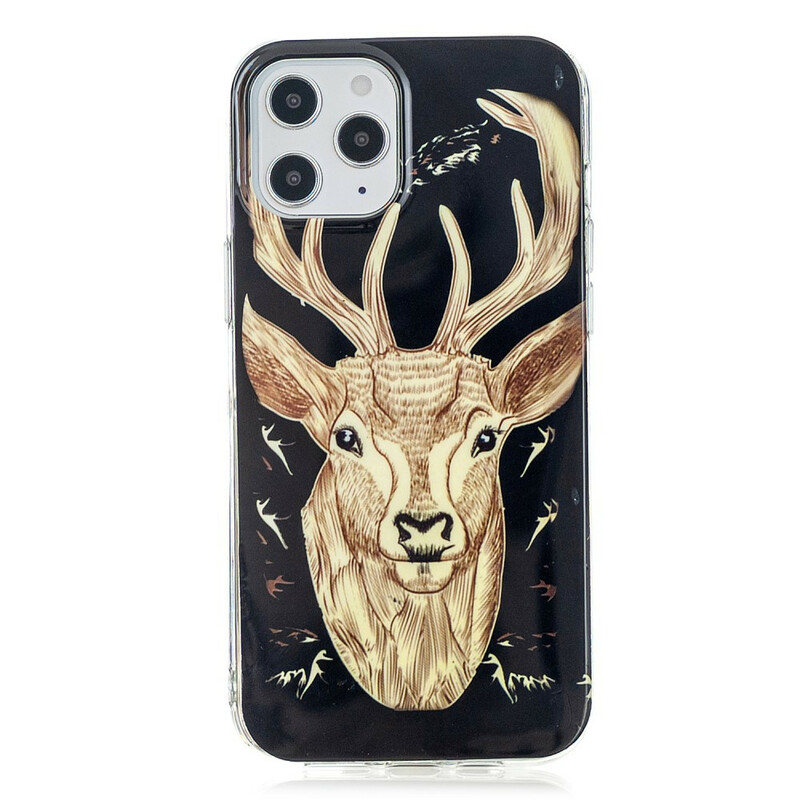 Coque iPhone 12 Pro Max Cerf Majestueux Fluorescente Coque iPhone 12 Pro Max Cerf Majestueux Fluorescente