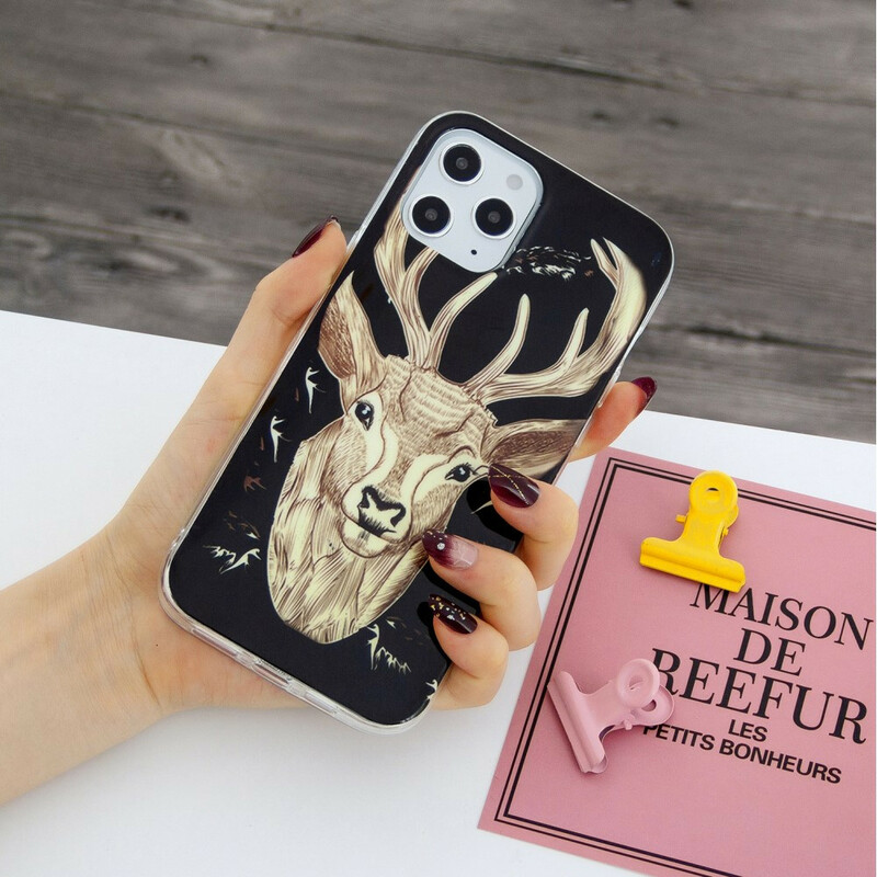 Coque iPhone 12 Pro Max Cerf Majestueux Fluorescente Coque iPhone 12 Pro Max Cerf Majestueux Fluorescente