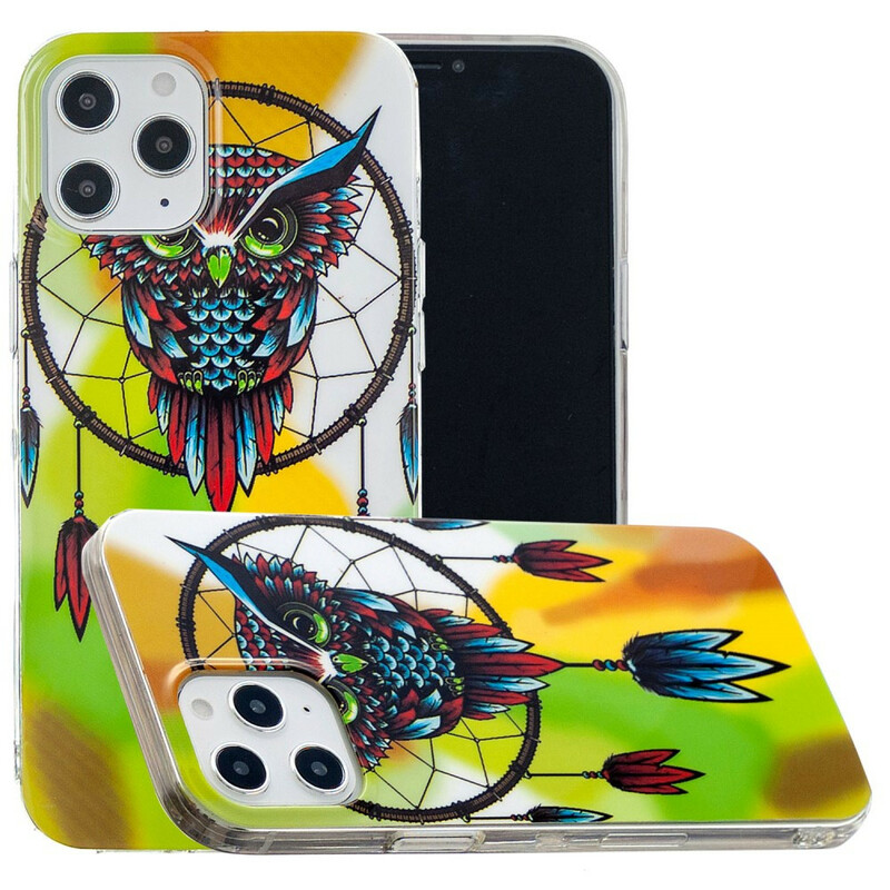 Coque iPhone 12 Pro Max Attrape Rêves Hibou Fluorescente Coque iPhone 12 Pro Max Attrape Rêves Hibou Fluorescente