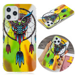 Coque iPhone 12 Pro Max Attrape Rêves Hibou Fluorescente Coque iPhone 12 Pro Max Attrape Rêves Hibou Fluorescente