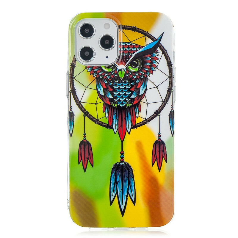 Coque iPhone 12 Pro Max Attrape Rêves Hibou Fluorescente Coque iPhone 12 Pro Max Attrape Rêves Hibou Fluorescente