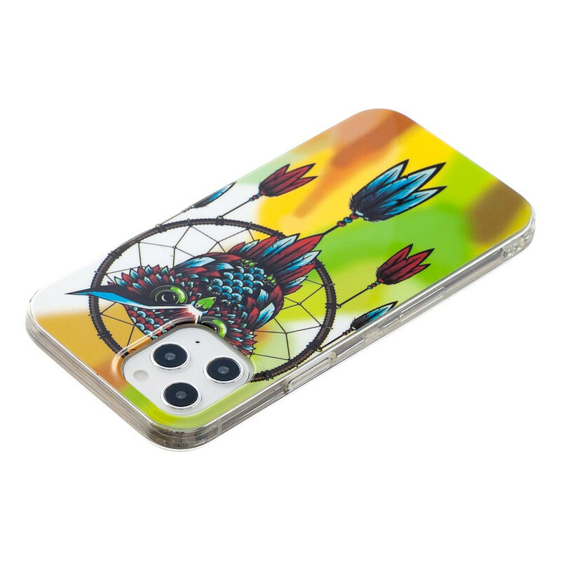 Coque iPhone 12 Pro Max Attrape Rêves Hibou Fluorescente Coque iPhone 12 Pro Max Attrape Rêves Hibou Fluorescente