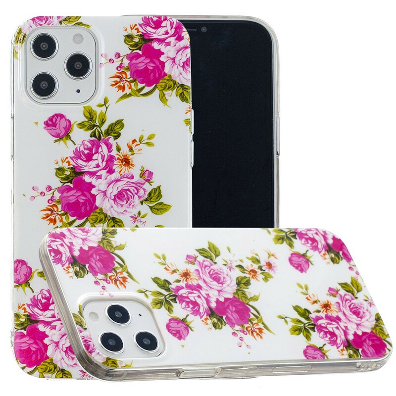 Coque iPhone 12 Pro Max Fleurs Liberty Fluorescente Coque iPhone 12 Pro Max Fleurs Liberty Fluorescente