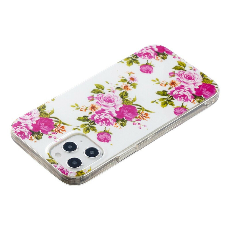 Coque iPhone 12 Pro Max Fleurs Liberty Fluorescente Coque iPhone 12 Pro Max Fleurs Liberty Fluorescente