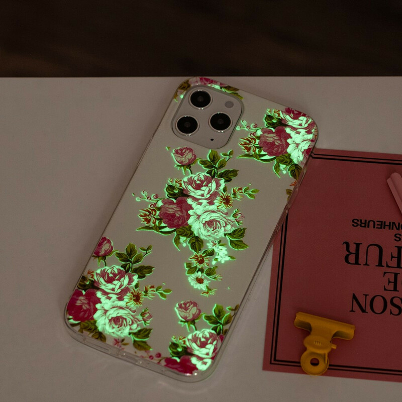Coque iPhone 12 Pro Max Fleurs Liberty Fluorescente Coque iPhone 12 Pro Max Fleurs Liberty Fluorescente