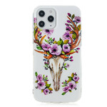 Coque iPhone 12 Pro Max Wapiti Fleuri Fluorescente Coque iPhone 12 Pro Max Wapiti Fleuri Fluorescente