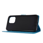 Housse iPhone 12 Pro Max Papillons et Fleurs Lanière