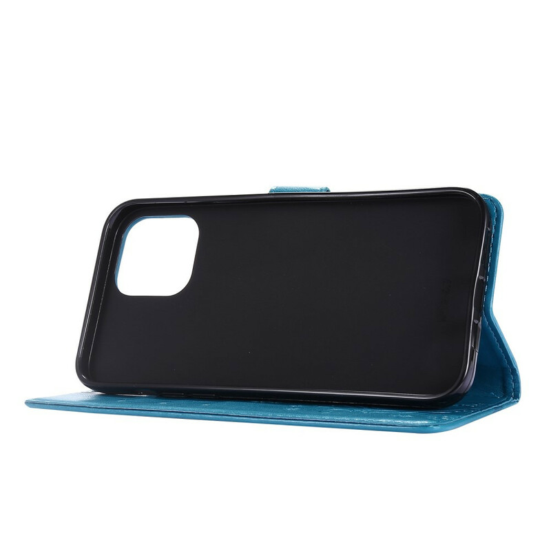 Housse iPhone 12 Pro Max Papillons et Fleurs Lanière