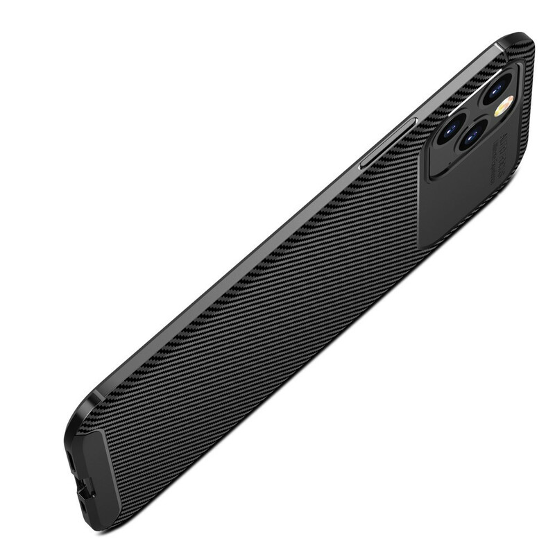 Coque iPhone 12 Pro Max Flexible Texture Fibre Carbone