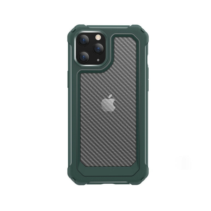 Coque iPhone 12 Pro Max Transparente Texture Fibre Carbone