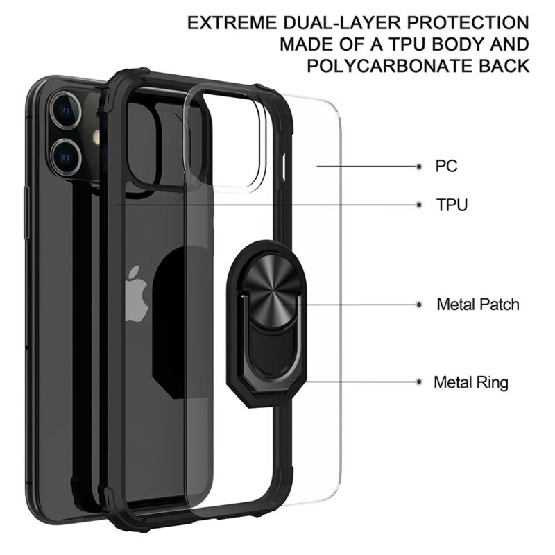 Coque iPhone 12 Pro Max Hybride Anneau Premium Coque iPhone 12 Pro Max Hybride Anneau Premium