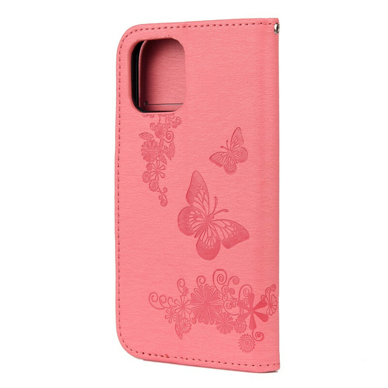 Housse iPhone 12 Pro Max Splendides Papillons à Lanière