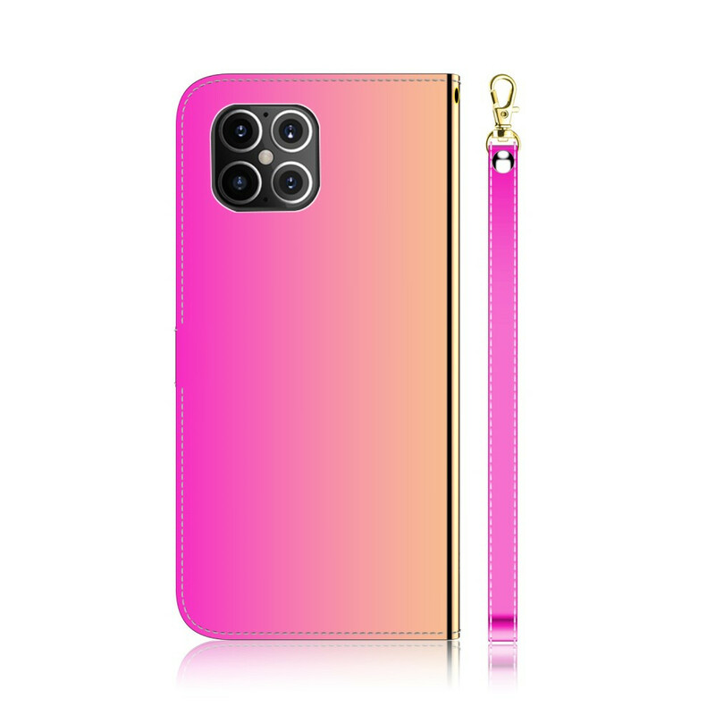 Housse iPhone 12 Pro Max Simili Cuir Couverture Miroir Housse iPhone 12 Pro Max Simili Cuir Couverture Miroir