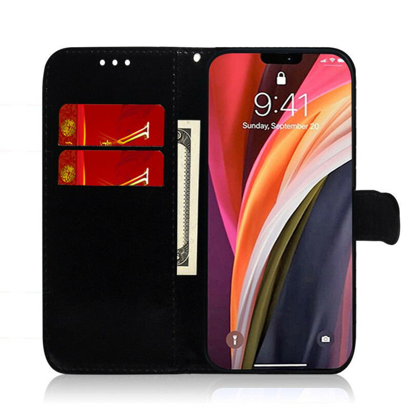 Housse iPhone 12 Pro Max Simili Cuir Couverture Miroir Housse iPhone 12 Pro Max Simili Cuir Couverture Miroir