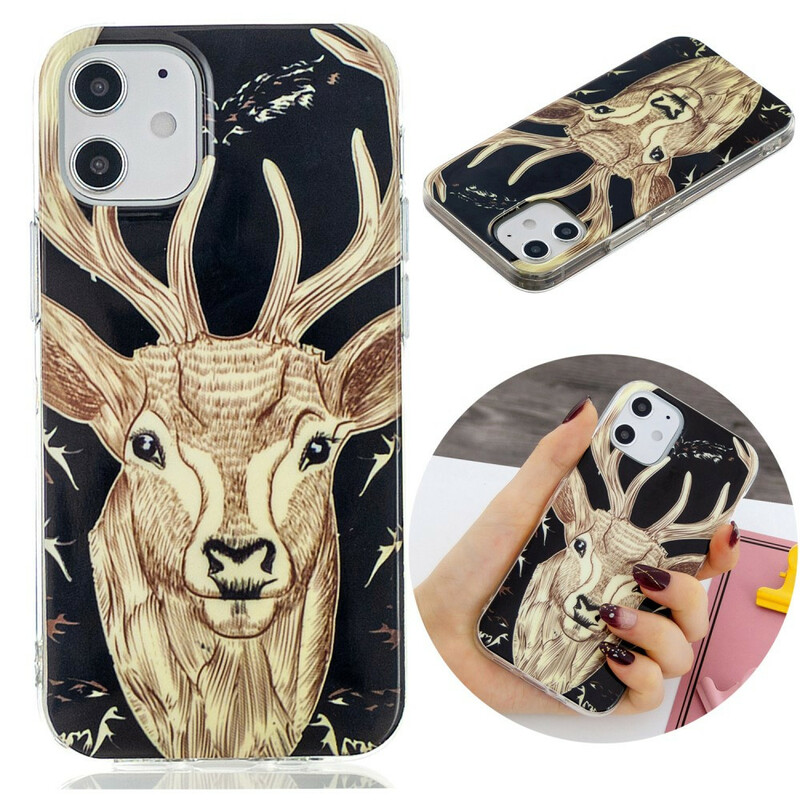 Coque iPhone 12 Max / 12 Pro Cerf Majestueux Fluorescente Coque iPhone 12 Max / 12 Pro Cerf Majestueux Fluorescente