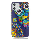 Coque iPhone 12 Max / 12 Pro Hibou Mandala Fluorescente Coque iPhone 12 Max / 12 Pro Hibou Mandala Fluorescente