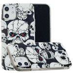 Coque iPhone 12 Max / 12 Pro Attention Têtes de Mort Fluorescente Coque iPhone 12 Max / 12 Pro Attention Têtes de Mort Fluorescente