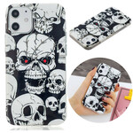 Coque iPhone 12 Max / 12 Pro Attention Têtes de Mort Fluorescente Coque iPhone 12 Max / 12 Pro Attention Têtes de Mort Fluorescente