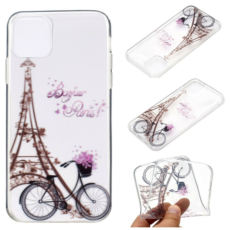 Coque iPhone 12 Max / 12 Pro Transparente Bonjour Paris Coque iPhone 12 Max / 12 Pro Transparente Bonjour Paris