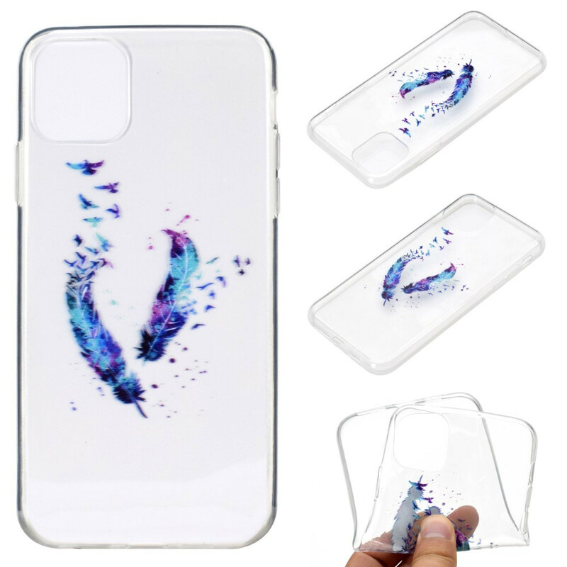 Coque iPhone 12 Max / 12 Pro Transparente Plumes Coque iPhone 12 Max / 12 Pro Transparente Plumes