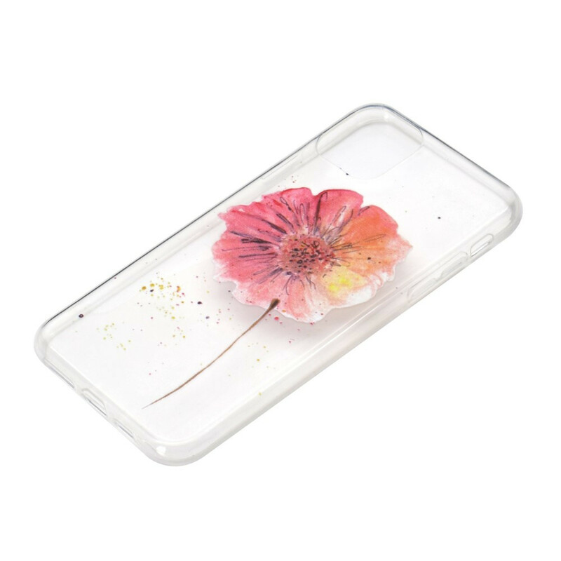 Coque iPhone 12 Max / 12 Pro Transparente Coquelicot Aquarelle Coque iPhone 12 Max / 12 Pro Transparente Coquelicot Aquarelle