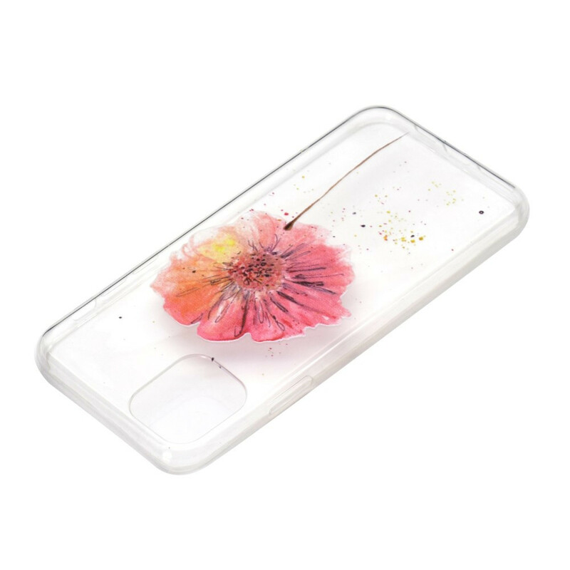 Coque iPhone 12 Max / 12 Pro Transparente Coquelicot Aquarelle