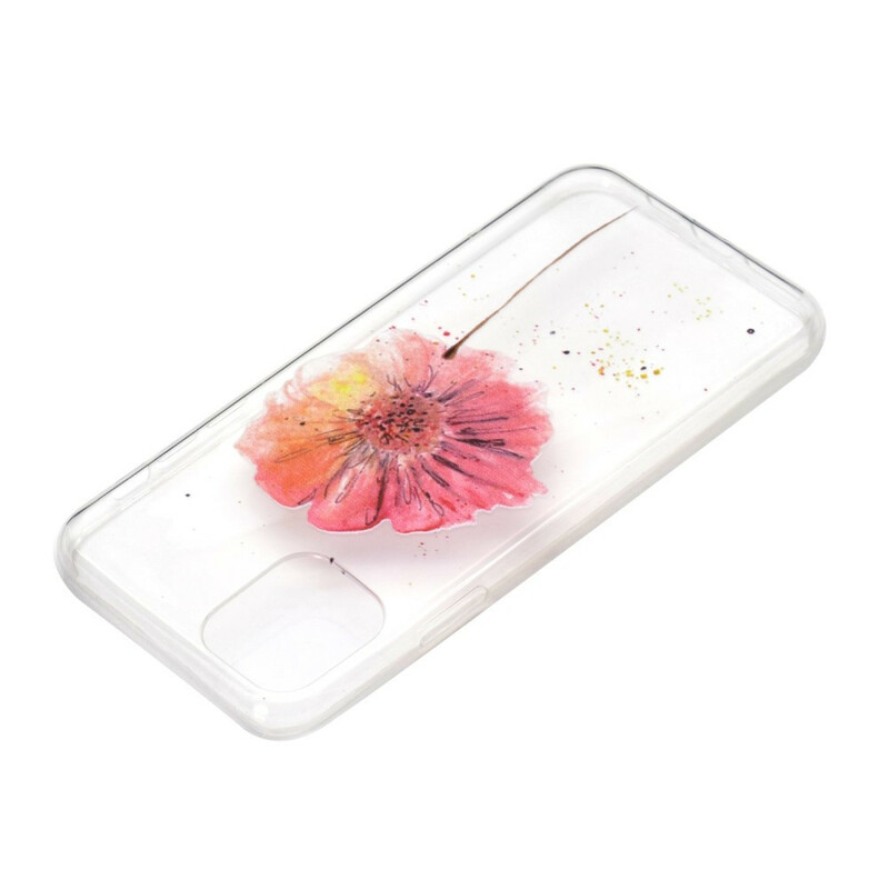 Coque iPhone 12 Max / 12 Pro Transparente Coquelicot Aquarelle Coque iPhone 12 Max / 12 Pro Transparente Coquelicot Aquarelle