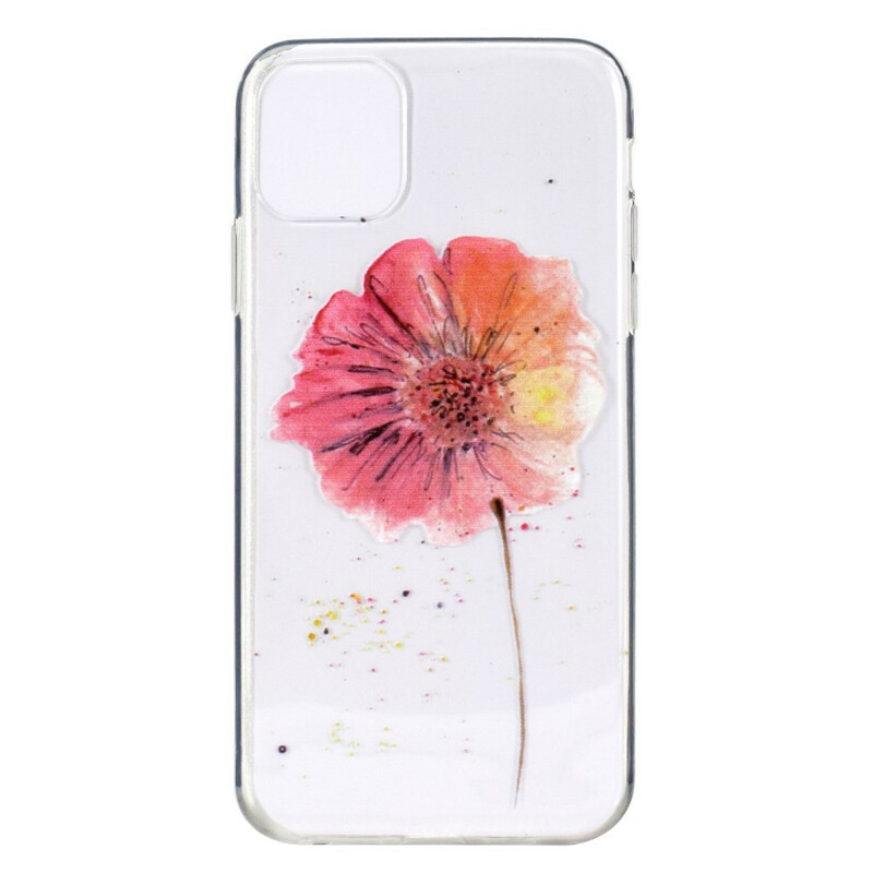 Coque iPhone 12 Max / 12 Pro Transparente Coquelicot Aquarelle Coque iPhone 12 Max / 12 Pro Transparente Coquelicot Aquarelle