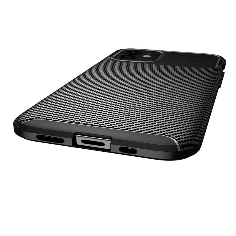 Coque iPhone 12 Max / 12 Pro Flexible Texture Fibre Carbone Coque iPhone 12 Max / 12 Pro Flexible Texture Fibre Carbone