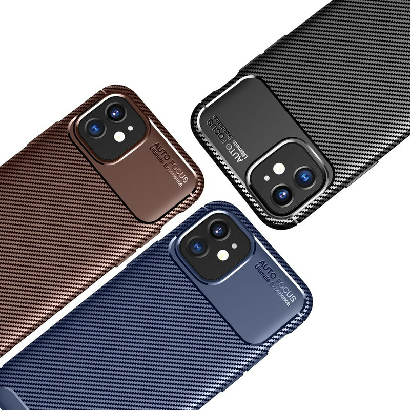 Coque iPhone 12 Max / 12 Pro Flexible Texture Fibre Carbone Coque iPhone 12 Max / 12 Pro Flexible Texture Fibre Carbone