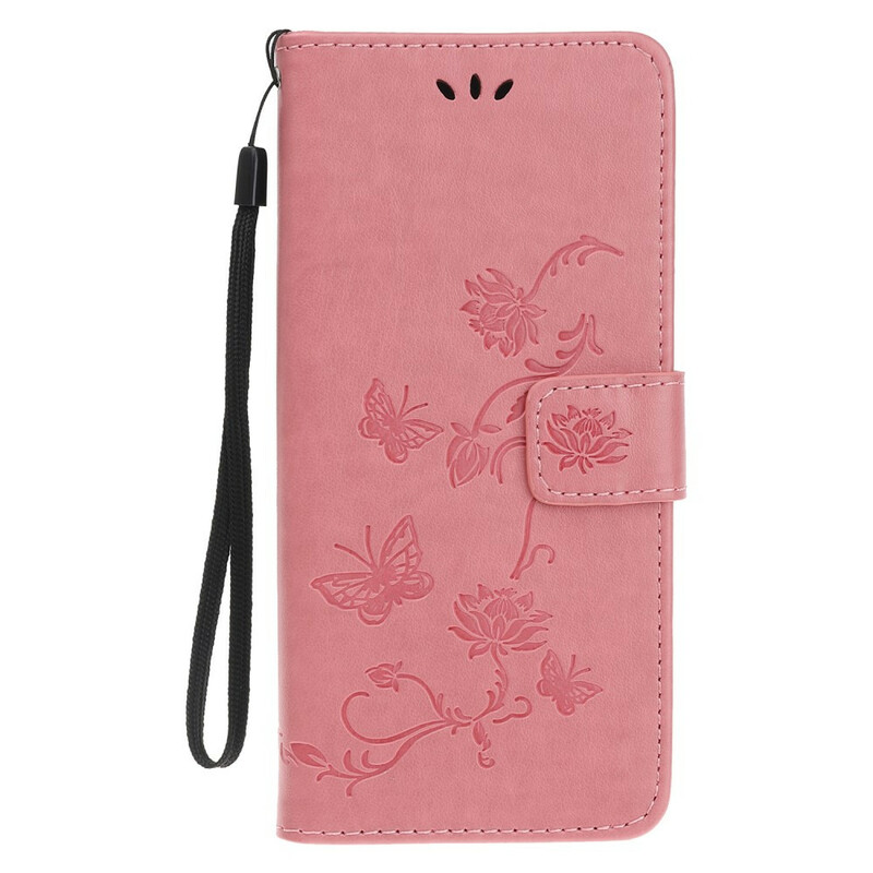 Housse iPhone 12 Max / 12 Pro Florale à Lanière