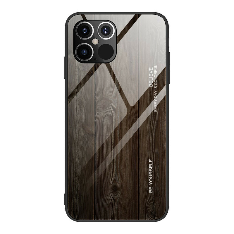 Coque iPhone 12 / 12 Pro Verre Trempé Design Bois - Ma Coque