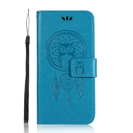 Housse Honor 9A Effet Cuir Attrape Rêves Hibou